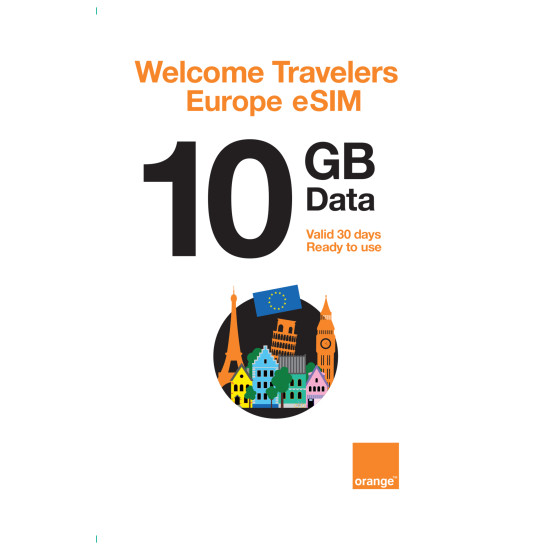  国际旅行的最佳eSIM，全球eSIM提供商，在线购买eSIM，eSIM提供商英国，eSIM提供商欧洲，eSIM国际号码，在线购买eSIM欧洲橙色eSIM欧洲数据和120语音分钟全球旅行SIM卡 橙色 esim 欧洲 数据和 120 分钟语音访问量 欧洲旅行 esim